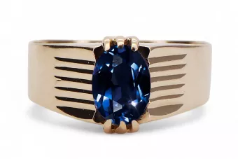 Ring Sapphire Original Vintage 14K Rose Gold Vintage Jewlery vrc007r